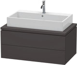 DURAVIT L-Cube Konsolenwaschtischunterbau 920 mm, 2 Schubkästen, Betongrau Matt, wandhängend