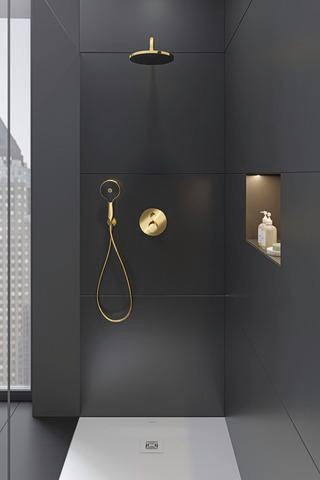 DURAVIT Wandanschlussbogen 55x102 mm rund in Gold poliert – Brausen und Zubehör