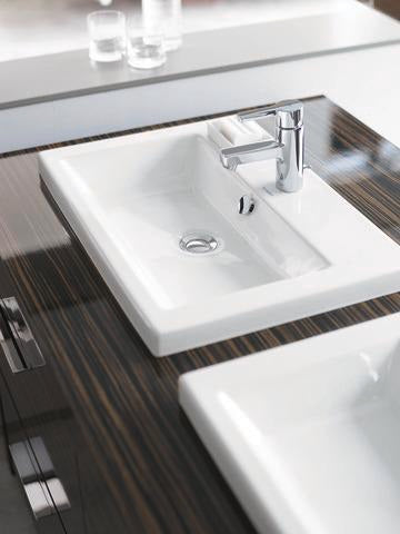 Duravit Einbauwaschtisch 2nd floor 600 mm mit Überlauf und WonderGliss Beschichtung – Weiß