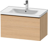 Duravit D-Neo Waschtischunterbau 784 mm Eiche Schwarz Matt mit 1 Auszug und Bronze-Griff