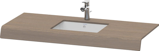 Duravit DuraStyle Konsole 800 mm Eiche Terra mit 1 Ausschnitt – Wandhängende Waschtischplatte