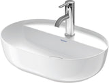 DURAVIT Aufsatzbecken Luv 500 mm geschliffen, ohne Überlauf, mit Hahnlochbank, weiß