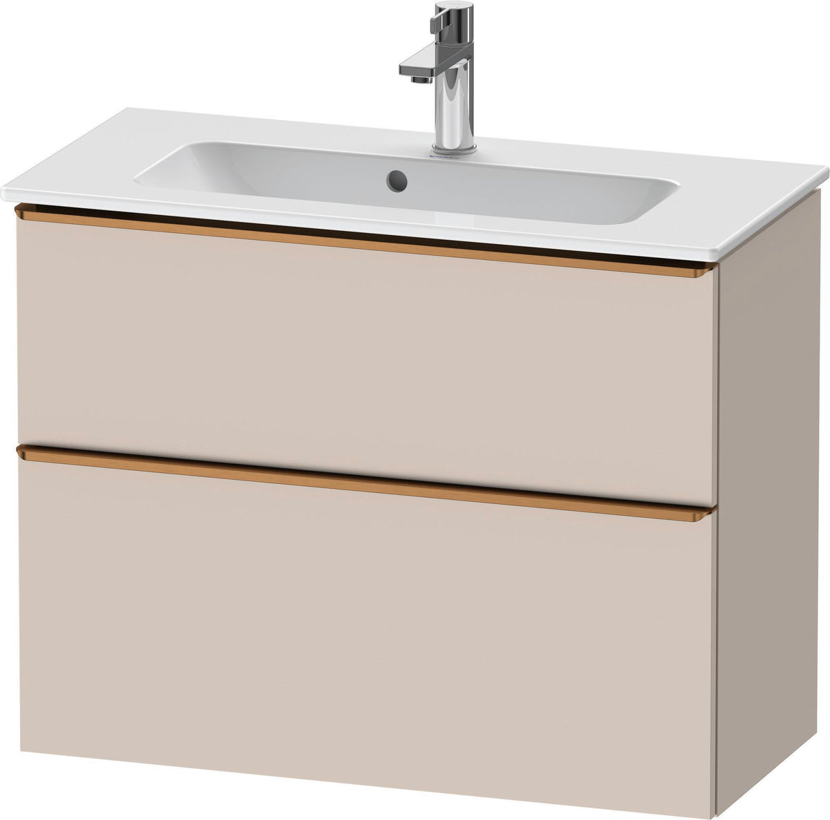 DURAVIT D-Neo Waschtischunterbau 810 mm Eiche Schwarz Bronze, wandhängend, 1 Auszug