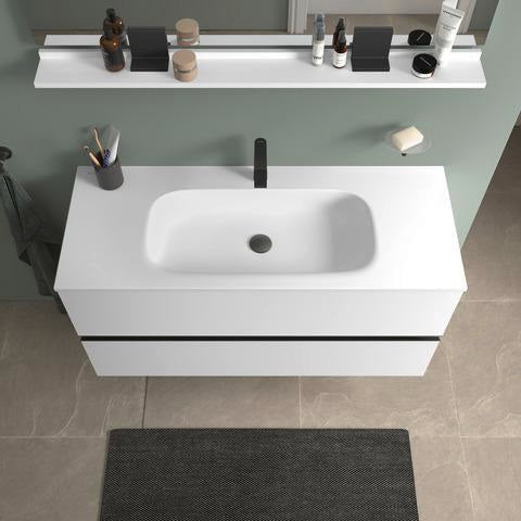 DURAVIT Sivida Spiegelablage 1200 mm in Chrom/Weiß Hochglanz – Ablage mit Befestigungsmaterial