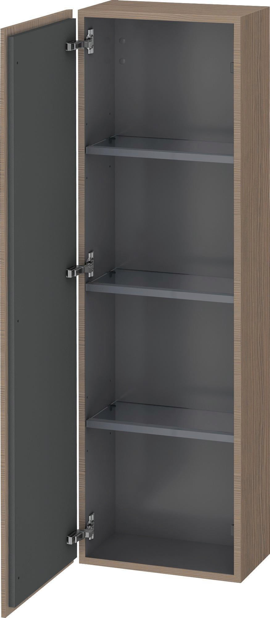 Duravit Halbhochschrank L-Cube 243x400x1320mm 1 Tür links, Amerikanisch Nussbaum