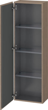 Duravit Halbhochschrank L-Cube 243x400x1320mm 1 Tür links, Amerikanisch Nussbaum