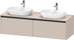 taupe matt / 2 Auszüge / links und rechts