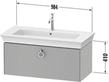 DURAVIT White Tulip Waschtischunterbau 984 mm, 1 Auszug, wandhängend, weiß seidenmatt, mit Griff
