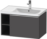 DURAVIT D-Neo Waschtischunterbau 784 mm wandhängend mit 1 Auszug und 2 offenen Fächern in Betongrau Matt
