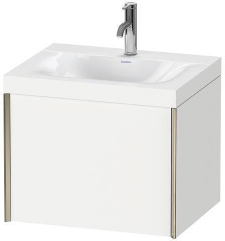 DURAVIT XViu Waschtischunterbauset 600x480mm mit Möbelwaschtisch Viu, 1 Auszug, ohne Überlauf