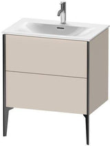 DURAVIT XVIU Waschtischunterbau 710 mm mit 2 Auszügen in Champagner Matt