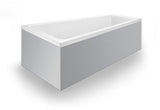 Duravit No.1 Badewanne 1500x800 mm Trapezform mit 1 Rückenschräge Weiß Einbauwanne