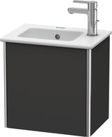 Duravit XSquare Waschtischunterbau 410 mm graphit matt, 1 Tür rechts, wandhängend