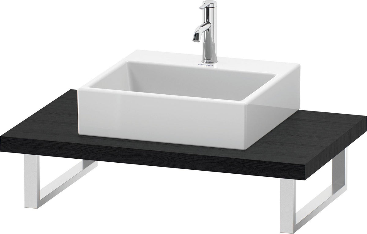 Duravit L-Cube Konsole variabel 550 mm weiß matt – wandhängend, mit Ausschnitt für Waschschüssel