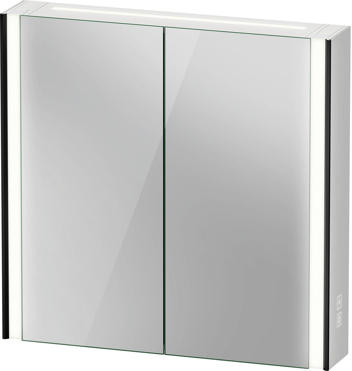 DURAVIT XViu Spiegelschrank 820 mm mit LED-Beleuchtung, Champagner Matt, 2 Türen, IP44