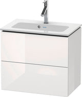 Duravit L-Cube Waschtischunterbau 620 mm Weiß Matt mit 2 Schubkästen und Tip-On Technik