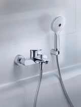 Duravit Wave Einhebel-Wannenmischer Aufputz mit Keramikmischsystem und Umsteller, Chrom