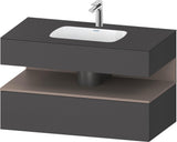 DURAVIT Qatego Einbauwaschtisch mit Konsolenwaschtischunterbau 1000 mm, 1 Auszug, antibakteriell