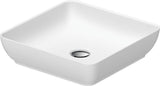 DURAVIT Sivida Aufsatzwaschtisch 400 mm DuroCast Plus ohne Überlauf in Dunkelgrau matt/Weiß