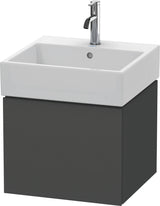 DURAVIT L-Cube Waschtischunterbau 484 mm, 1 Auszug, Weiß Matt, wandhängend, Tip-On