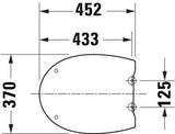 DURAVIT Univavo WC-Sitz Oval Tief 451mm mit Absenkautomatik, Weiß