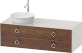 DURAVIT White Tulip Waschtischunterbau 1300 mm Taupe Seidenmatt mit LED-Beleuchtung