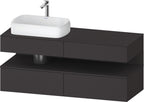 graphit supermatt / Nische graphit supermatt, mit Siphonausschnitt und Schürze / anthrazit