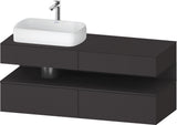 DURAVIT Qatego Studio F. A. Porsche Konsolenwaschtischunterbau 1400 mm Weiß Matt mit LED-Nischenbeleuchtung