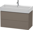 flannel grey seidenmatt / Mitteldichte Faserplatte (MDF) / 2 Schubkästen