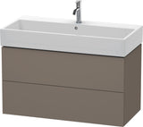 DURAVIT L-Cube Waschtischunterbau 984 mm, 2 Schubkästen, Weiß Matt, Wandmontage