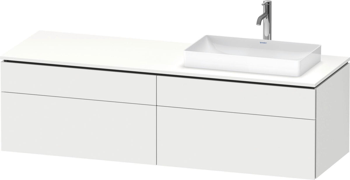 Duravit L-Cube Waschtischunterbau 1620 mm taupe supermatt mit Tip-On Technik und Soft-Close
