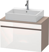 Duravit DuraStyle Waschtischunterbau 800 mm betongrau matt mit 1 Auszug und Soft-Close