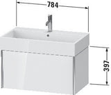 Duravit Waschtischunterbau XVIU 397x784x454mm Prof. Champ matt weiß matt – wandhängend mit Tip-On-Technik
