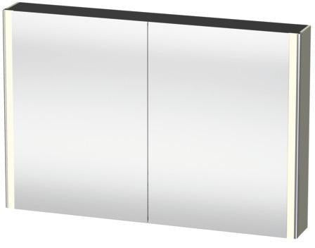 DURAVIT XSquare Spiegelschrank 1200 mm mit LED-Beleuchtung, Soft-Close und Front- sowie Innenspiegel