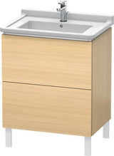 Duravit L-Cube Waschtischunterbau 469x670x712 mm taupe matt – 2 Auszüge, Tip-On, für Starck 3