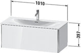 Duravit Waschtischunterbau XSquare 1010 mm weiß matt mit Auszug und Tip-On-Technik