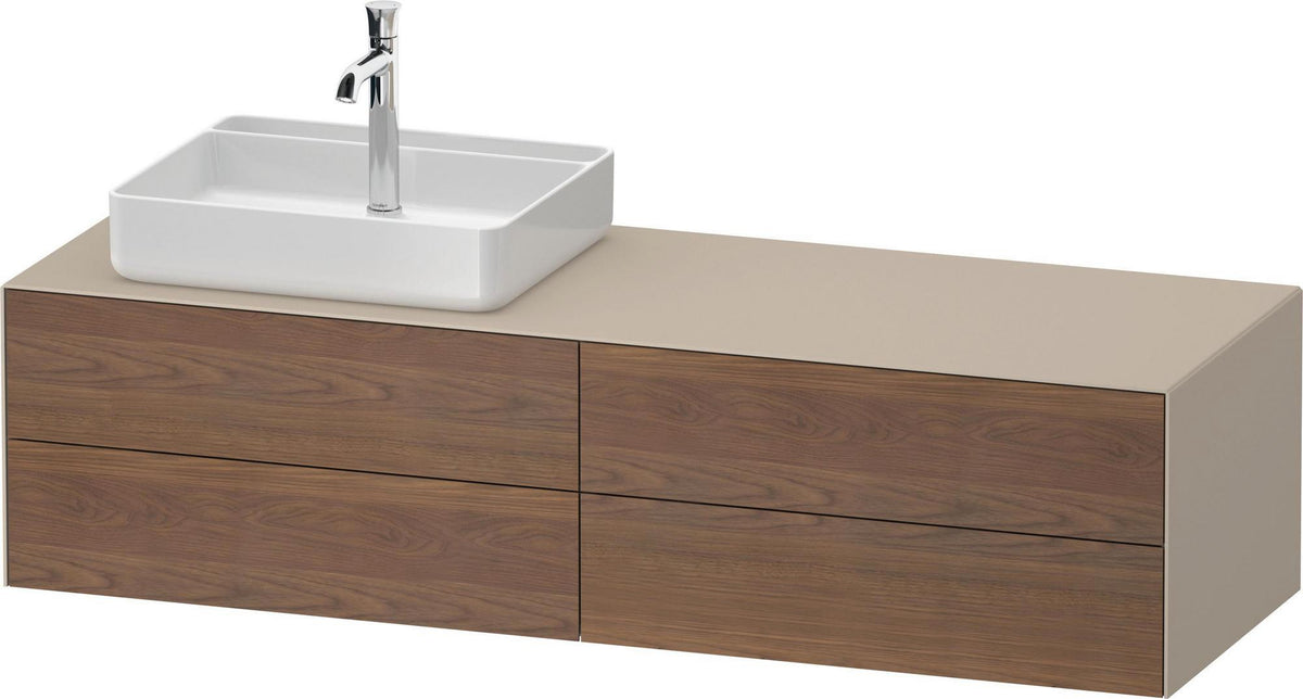 DURAVIT White Tulip Konsolen-Waschtischunterbau 1600 mm, 4 Schubkästen, Weiß Seidenmatt