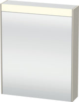 DURAVIT Brioso Spiegelschrank 700 mm betongrau matt mit LED-Beleuchtung und Steckdose