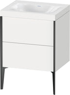WTU XViu/Viu, 2 Ausz, 610x600x480mm o.HL, schwarz m/weiß matt, Rahmen 18