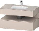 DURAVIT Qatego Einbauwaschtisch mit Konsolenwaschtischunterbau 1000 mm, 1 Auszug, antibakteriell