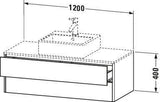 DURAVIT XSquare Konsolenwaschtischunterbau 1200 mm mit Tip-on und Soft-Close