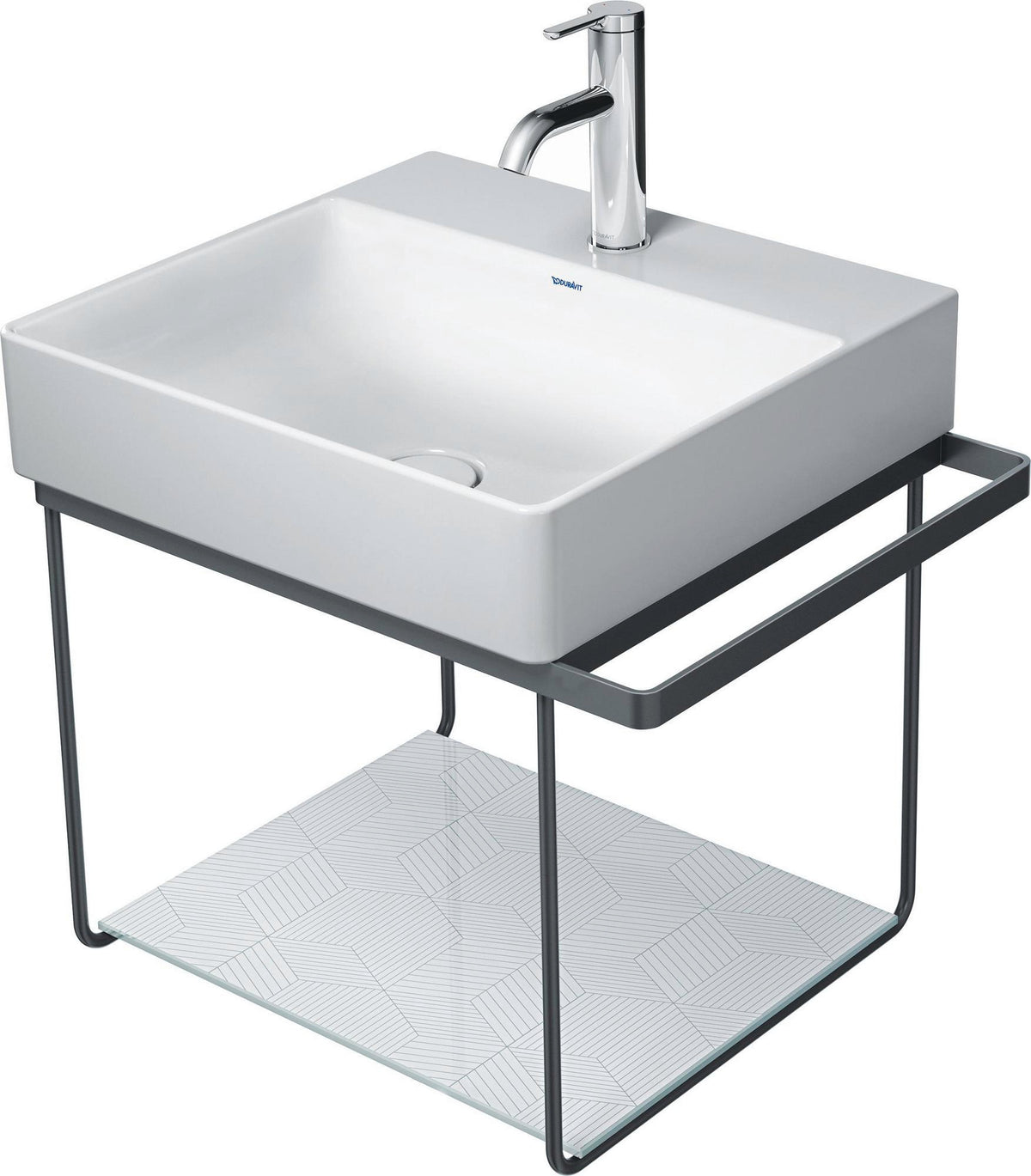 DURAVIT DuraSquare Metallkonsole für Waschtisch 235350, Chrom, wandhängend, 451x565x400 mm