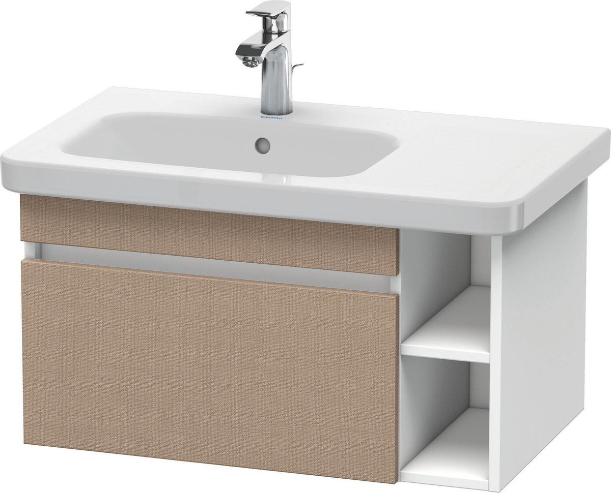 DURAVIT DuraStyle Waschtischunterbau 730 mm betongrau matt – wandhängend mit 1 Auszug & 2 offenen Fächern