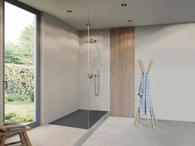 DURAVIT Sustano Duschwanne 1700x900x30 mm Mineralguss Dunkelgrau Matt – Bodenbündig & Halbeinbau