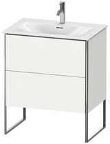 DURAVIT XSquare Waschtischunterbau 710 mm mit Auszug und Fußgestell – Weiß Matt