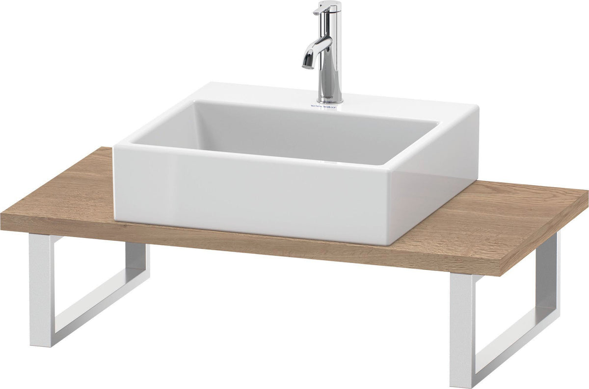 Duravit L-Cube Konsole variabel 800-2000 mm Weiß Matt mit Waschschüssel-Aussparung