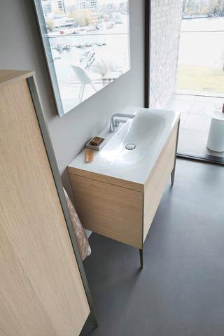 Duravit D.1 2-Loch Waschtischarmatur Chrom mit Keramikmischsystem und 148 mm Ausladung