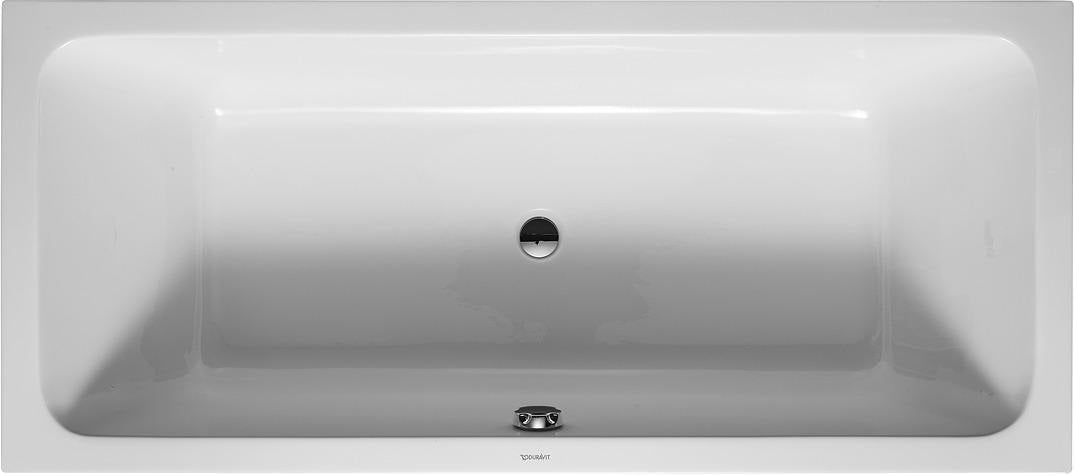Duravit D-Code Badewanne 1800x800 mm Einbau, Mittelablauf, 2 Rückenschrägen, Weiß