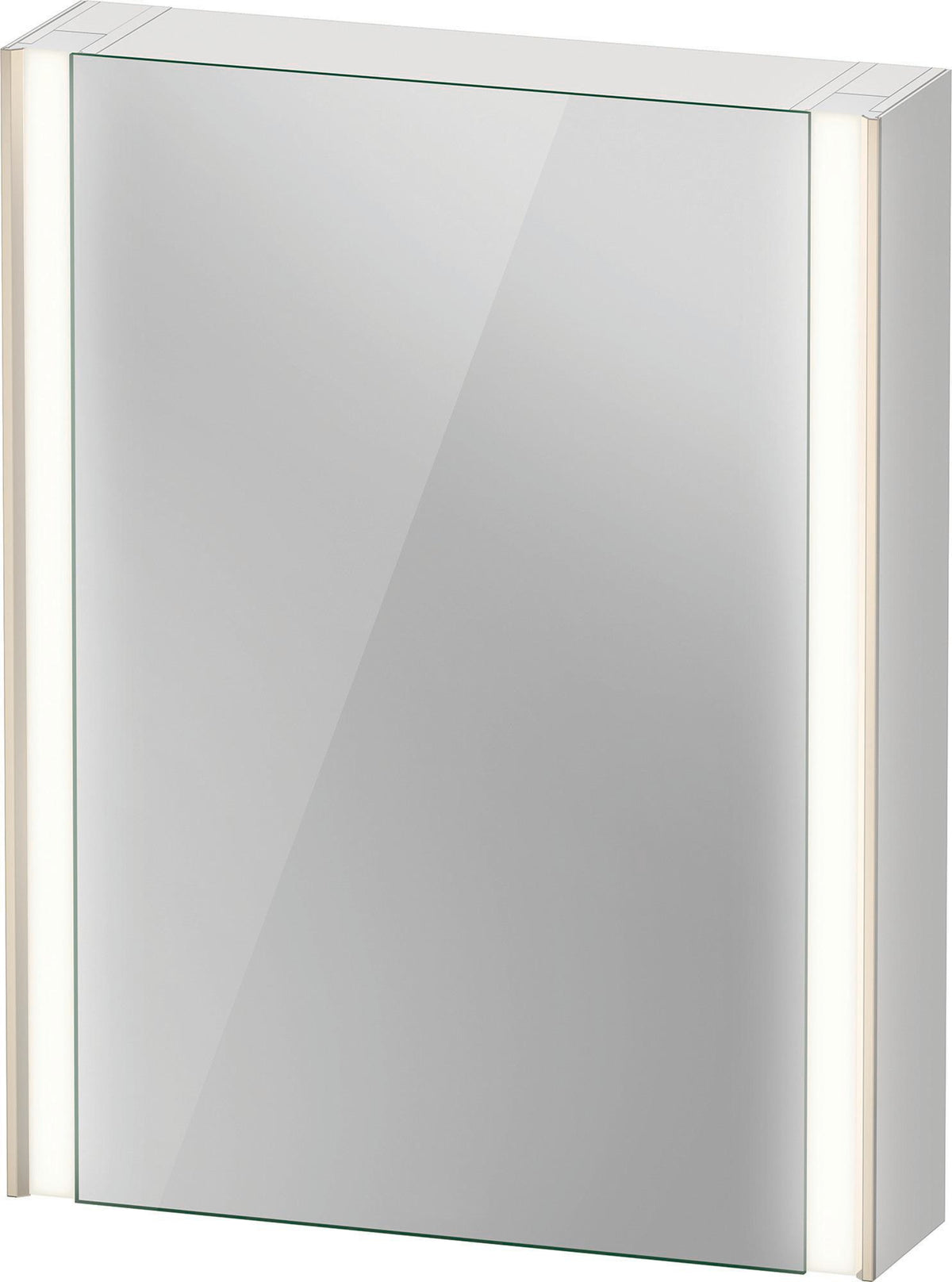 DURAVIT XViu Spiegelschrank 800 mm mit LED-Beleuchtung, schwarz matt, Anschlag links