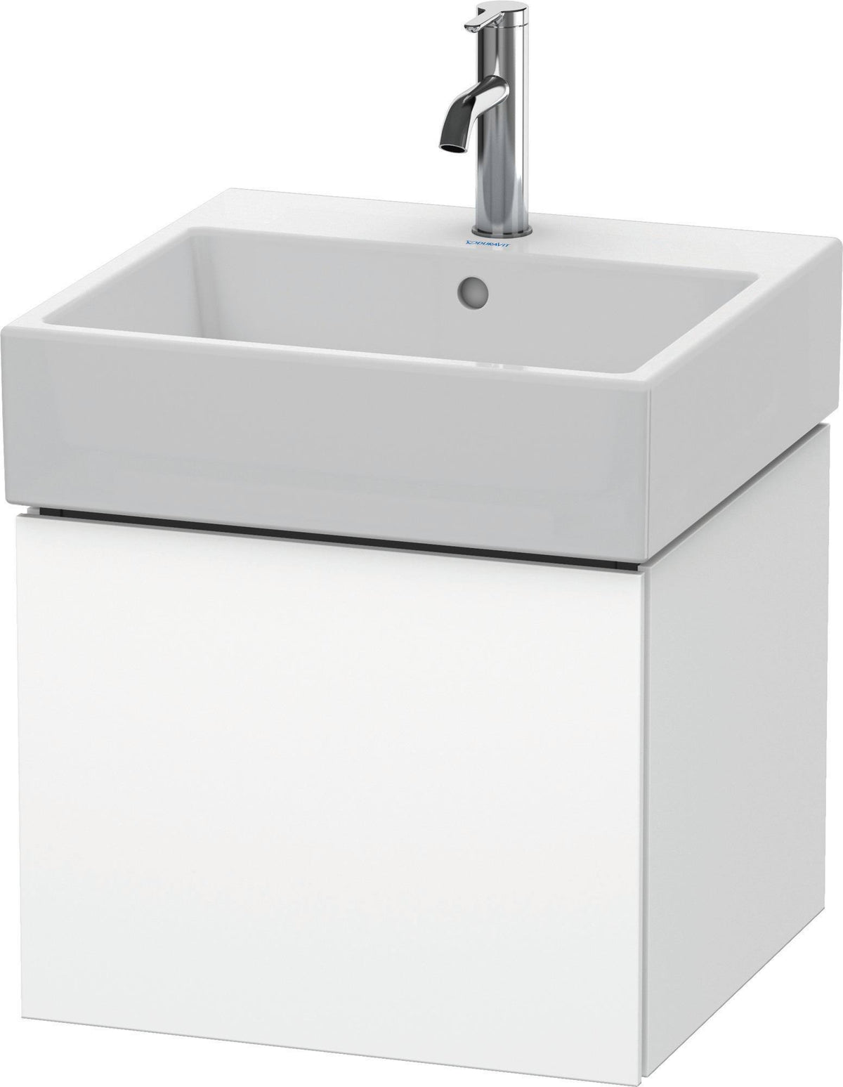 DURAVIT L-Cube Waschtischunterbau 484 mm, 1 Auszug, Weiß Matt, wandhängend, Tip-On